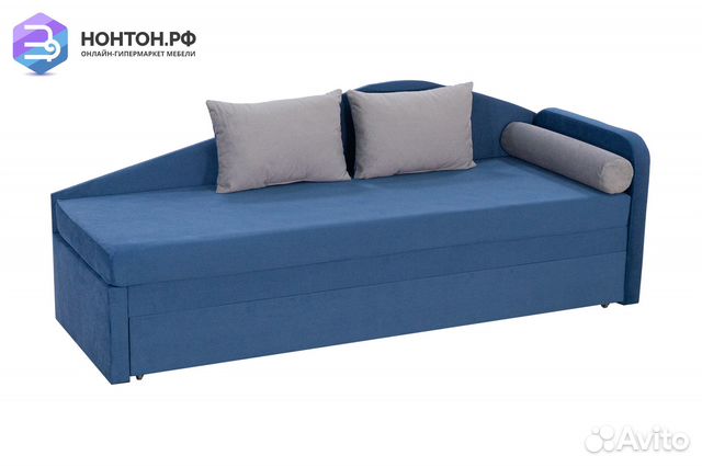 Диван еврософа Верди правый синий
