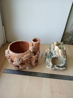Гроты для аквариума.Новые.Много разных