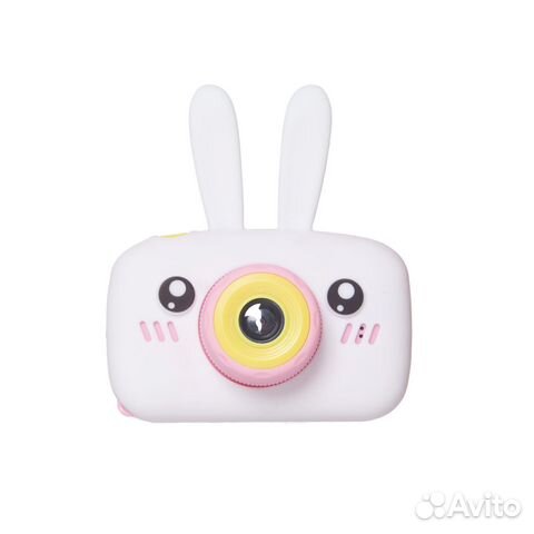 Детский цифровой фотоаппарат Зайчик (бело-розовый)