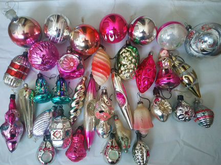 Ёлочные игрушки, гирлянды СССР 50-70гг