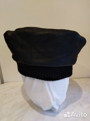 Берет из натуральной кожи