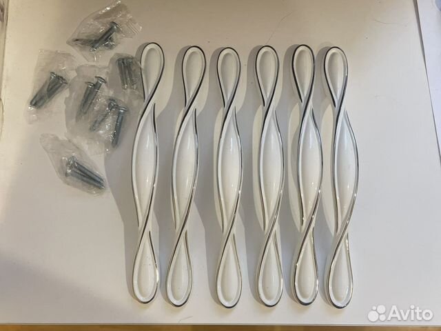 Ручка royal5 128 мм белый/хром (комплект 6 шт)