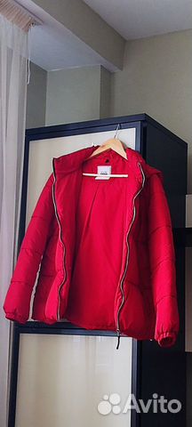 Дутая укороченная куртка красная 46 48 Pimkie