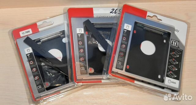 Переходник, салазки SSD Optibay SATA 9,5 и 12,7 мм