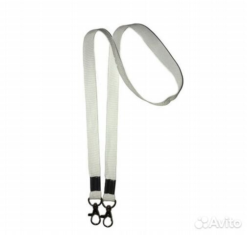 Лента для бейджа Премиум, с двумя карабинами