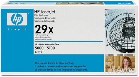 Картридж HP 29X черный c4129x Новый. Оригинал