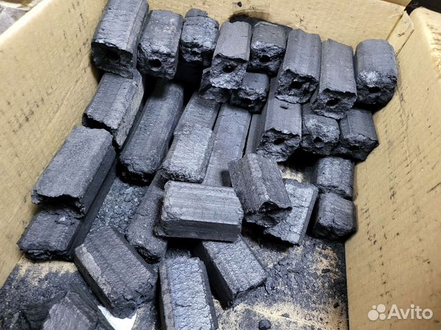 Уголь древесный брикет коробка 15 кг брикет