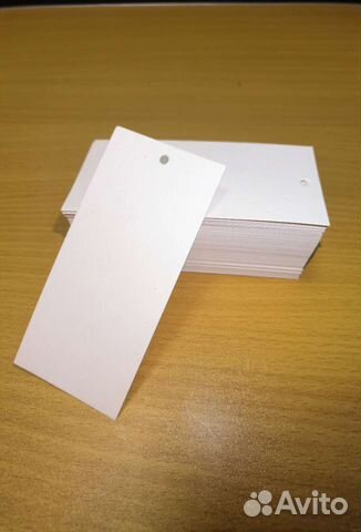 Бирки для одежды навесные пустые с отверстием