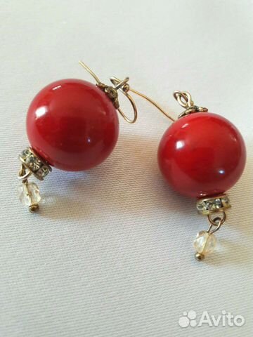 Серьги с натуральным камнем. Русский стиль