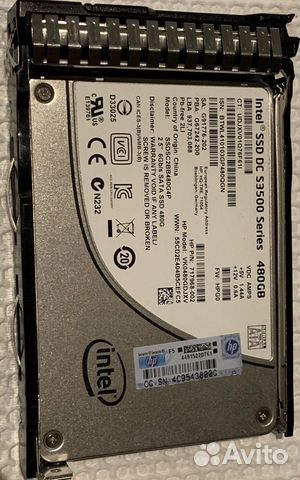 HP Intel SSD DC S3500 480GB PN 717968-002
