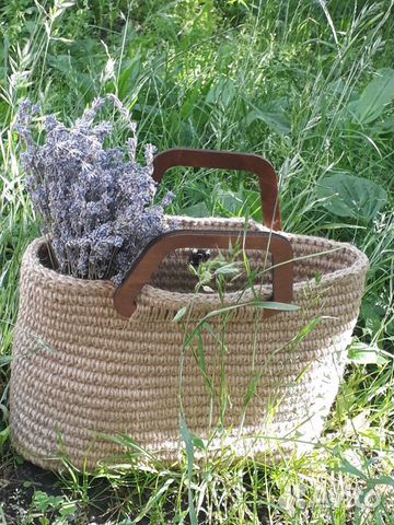 Сумка вязаная из джута