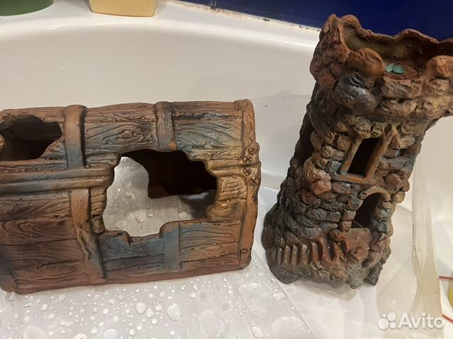 Грот для аквариума декор сундук