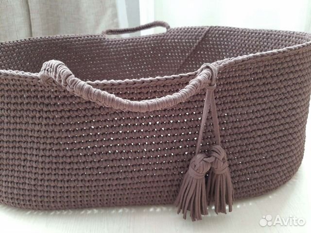 Люлька для новорожденного, вязаная