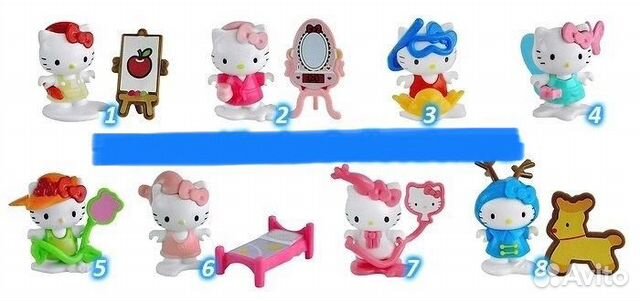 Hello Kitty киндер, единички, новые