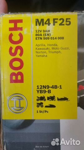 Bosch M4F25 аккумулятор