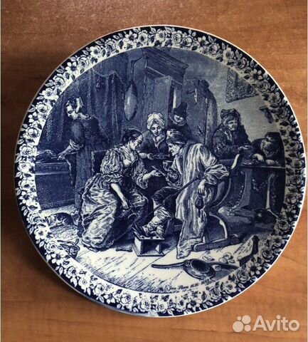 Большое блюдо, тарелка Delfts. Голландия