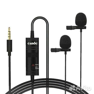 Петличный двойной микрофон Candc DC-C2