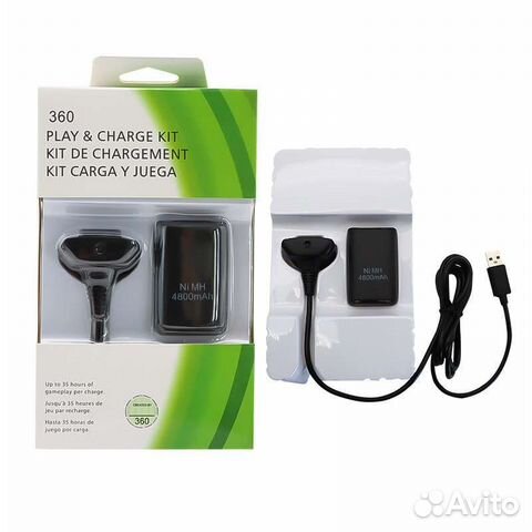 Аккумулятор 4800 mAh для Xbox 360 + USB
