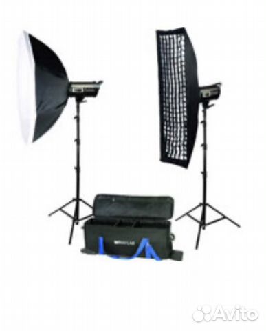 Набор студийного света + бумажные фоны и др