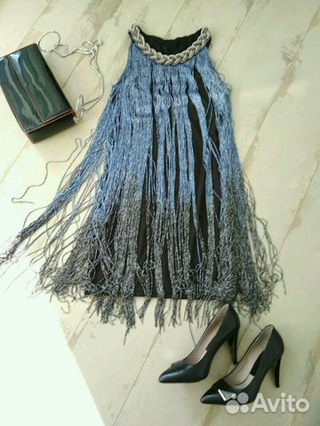 Платье с нитями люрекс 40-42 размер