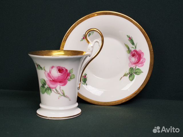 Мейсен. Антикварная кофейная пара. Германия