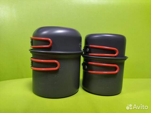 Комплект посуды походный алюминиевый 1л, 08л