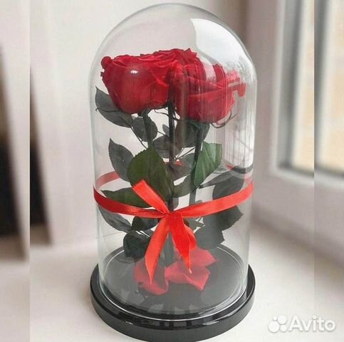 Розы в колбе любые