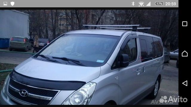 На Hyundai Starex 2008- багажник на крышу, попереч