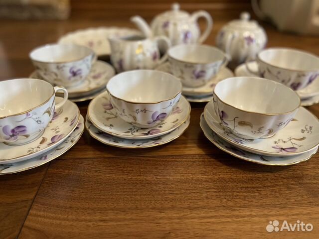 Сервиз чайный Фиалка лфз 70-е гг
