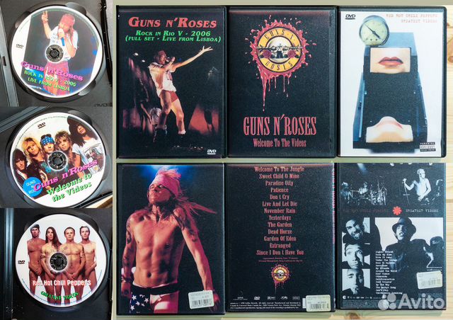 Зарубежная рок музыка на DVD + попса