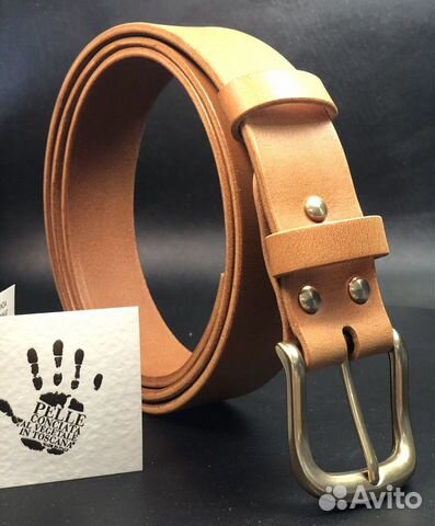 Мужской кожаный ремень. Ручная работа