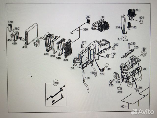 Печка в разборе W204 W207 W212 W205 W253