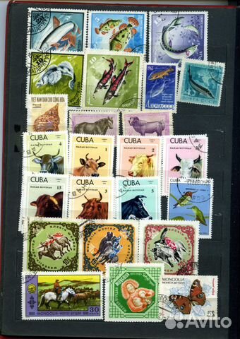 Марки флора и фауна разных стран