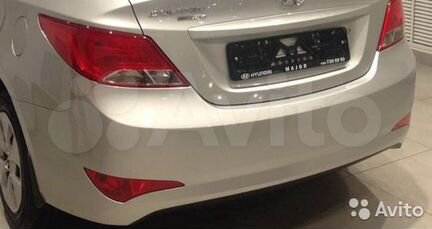 Задний бампер Hyundai Solaris рестайлинг бежевый