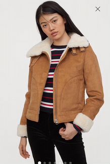 Куртка из искуственной замши H&M