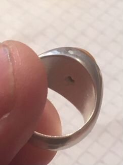 Серебряное колечко с янтарем