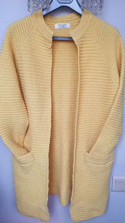 Вязаный длинный кардиган