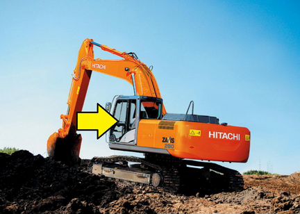 Hitachi zaxis 280 дверные стёкла