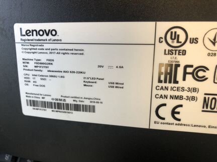 Моноблок Lenovo ideacentre c windows10