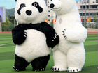 Белый мишка и панда