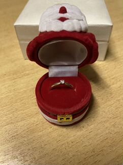 Золотое кольцо с фианитом размер 17,5