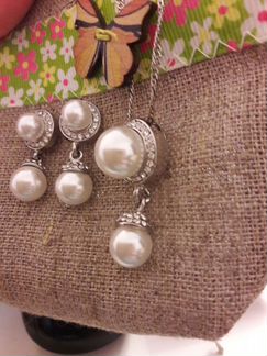 Комплект серьги и кулон