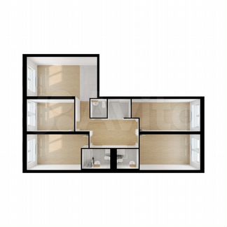 4-к квартира, 104.6 м², 5/7 эт.