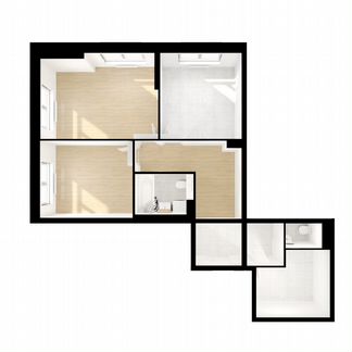 2-к квартира, 69.5 м², 2/17 эт.