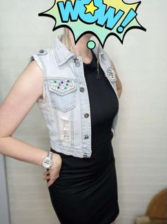 Джинсовая безрукавка