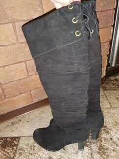 Замшевые сапоги