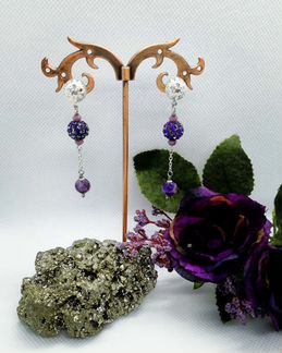 Серьги с аметистом