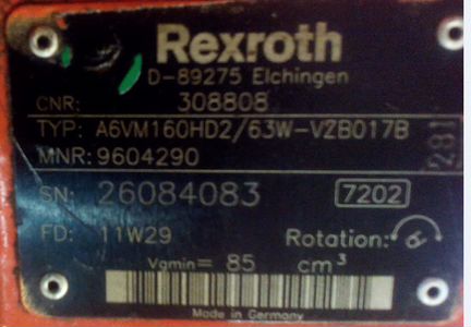 Гидромотор Rexroth A6VM160 для Atlas Copco St-20