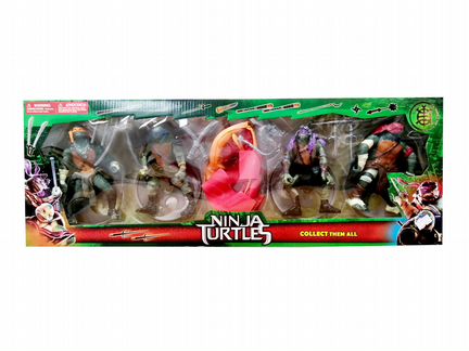 Набор Черепашки Ниндзя 4 фигурки 13см с очками