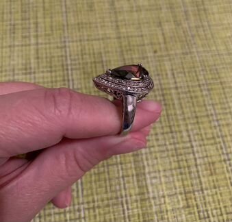 Серебряное кольцо, аметист мистик